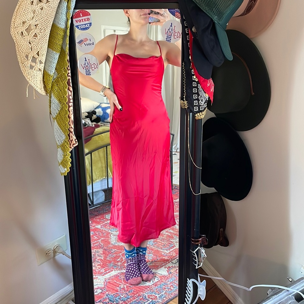 UO cowl neck midi dress